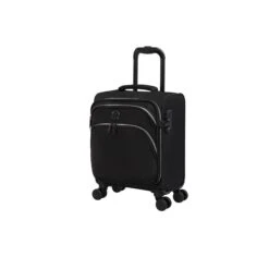 IT Luggage Trinary - 4pc Set (Black) -Travel Luggage Store 32909 UK12 2875 08BlackSSFrontpanel15in