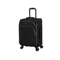 IT Luggage Trinary - 4pc Set (Black) -Travel Luggage Store 32909 UK12 2875 08BlackSSFrontpanel19.4in