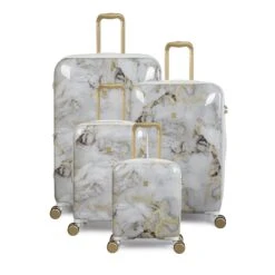 IT Luggage Sheen - Underseat (Gold Greyscale Marble) -Travel Luggage Store 32980 UK16 2269B08GoldgreyscalemarbleSSFrontpaneldirect1 9f1df194 43f5 428f a553 354aad55b515