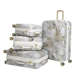 IT Luggage Sheen - Underseat (Gold Greyscale Marble) -Travel Luggage Store 32980 UK16 2269B08GoldgreyscalemarbleSSFrontpanelset1 2facb6ee 234c 4253 97d5 b7f355949771