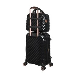 IT Luggage Glitzy - 5pc Set (Black) -Travel Luggage Store 33109 UK16 2888A08 16 2888A15BlackSSBackpanel