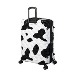 IT Luggage Indulging - 4pc Set (Moo Cow Print) -Travel Luggage Store 33198 UK16 3039A08Moocowblack whiterepeatprintSSBackpanel