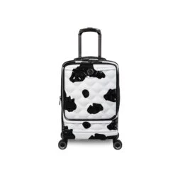 IT Luggage Indulging II - 4pc Set (Moo Cow Print) -Travel Luggage Store 33199 UK16 3039A08Moocowblack whiterepeatprintSSFrontpaneldirectly18.5inwithpocket 91f67ff4 7ad0 4230 aa12 24797959c43f
