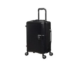 IT Luggage Helixian - 3pc Set (Black) -Travel Luggage Store 61334 US16 2842 08BlackS001SSFrontpanel18.5in