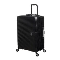 IT Luggage Helixian - 3pc Set (Black) -Travel Luggage Store 61334 US16 2842 08BlackS001SSFrontpanel25in