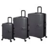 IT Luggage Helixian - 3pc Set (Charcoal) -Travel Luggage Store 61334 US16 2842 08CharcoalgreyS022SSFrontpanel