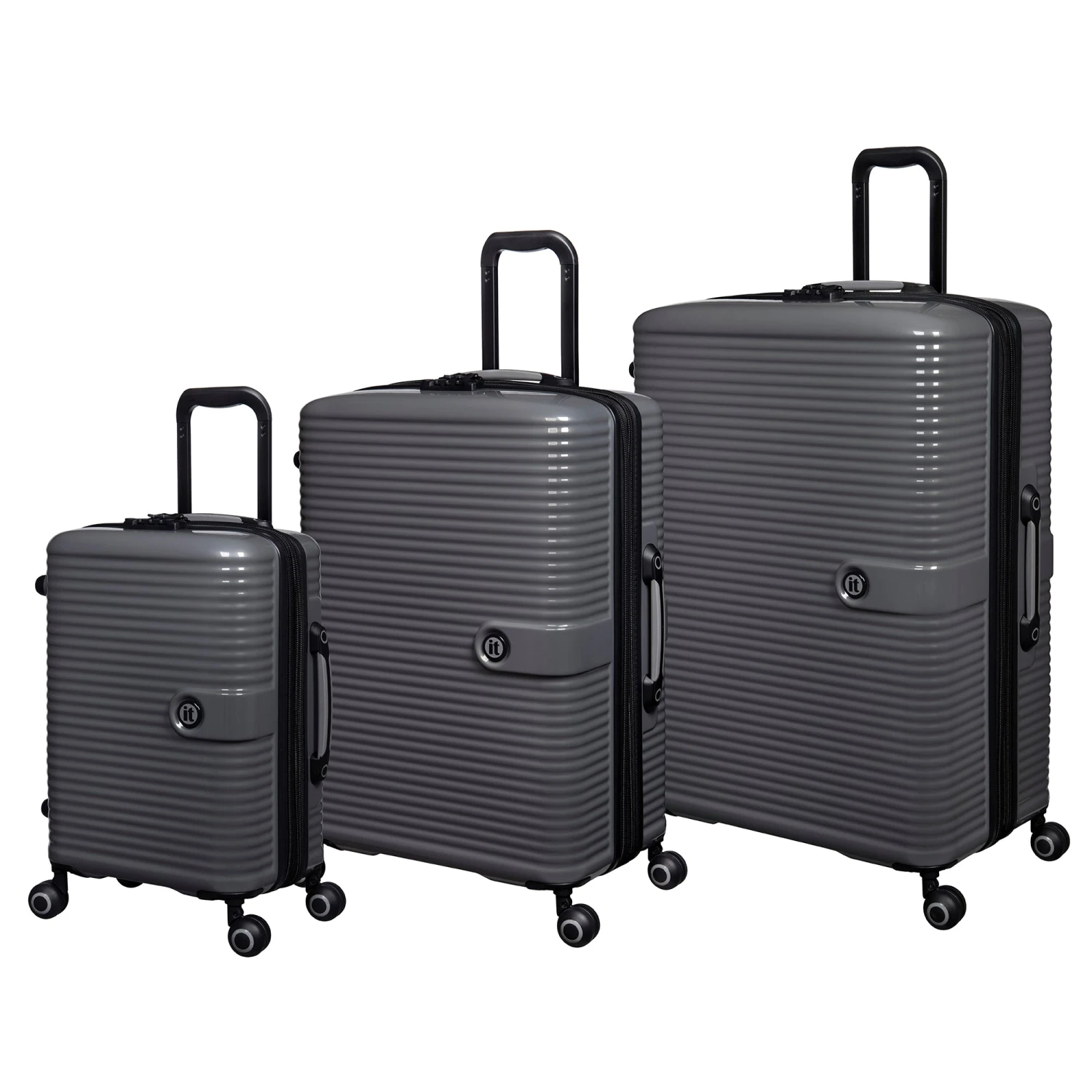 IT Luggage Helixian - 3pc Set (Charcoal) 3 IT Luggage Helixian - 3pc Set (Charcoal)
