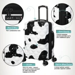 IT Luggage Indulging - Cabin (Moo Cow Print) -Travel Luggage Store Indulging Moo Cabin Infographic 14bb5b21 be37 4aa9 be3a cffe5842d96d