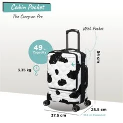 Travel Luggage Store -Travel Luggage Store Indulging Moo cabin Pocket dims weights