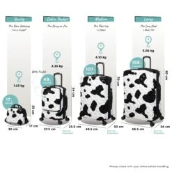 IT Luggage Indulging II - Cabin With Pocket (Moo Cow Print) -Travel Luggage Store Indulging Moo set Pocket dims weights