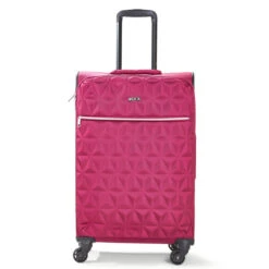 Rock Jewel 4 Wheel Medium Suitcase - 70cm 36 Rock Jewel 4 Wheel Medium Suitcase - 70cm -Travel Luggage Store Medium Suitcase Jewel Pink TR 0207 PI 60766.1673947710