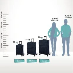 IT Luggage Precursor - Large (Dress Blues) -Travel Luggage Store Precursor Blue Relative Size dca01b0b 8e44 4e58 ad69 7d0d01591d8d