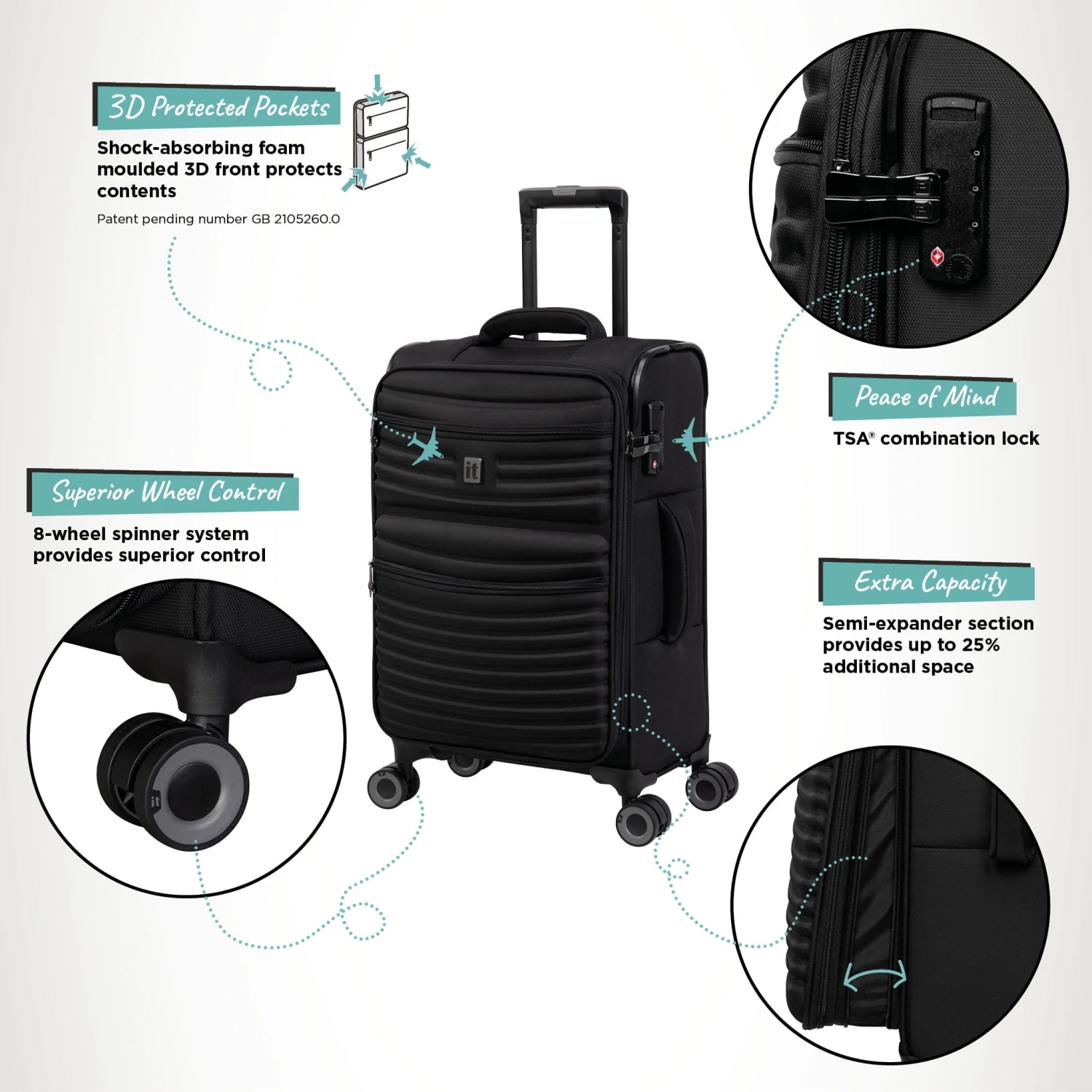 IT Luggage Precursor - Cabin (Black) 5 IT Luggage Precursor - Cabin (Black) - Image 3