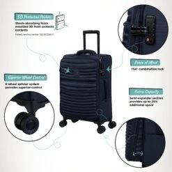 IT Luggage Precursor - Cabin (Dress Blues) -Travel Luggage Store Precursor Cabin Blue Infographic