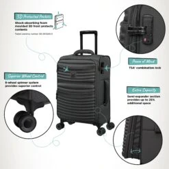 IT Luggage Precursor - Cabin (Charcoal) 15 IT Luggage Precursor - Cabin (Charcoal) -Travel Luggage Store Precursor Cabin Charcoal Infographic