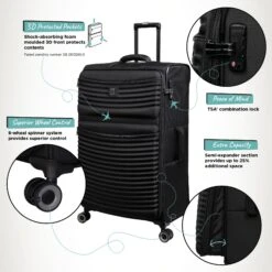 IT Luggage Precursor - Large (Black) -Travel Luggage Store Precursor Large Black Infographic