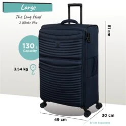 IT Luggage Precursor - Large (Dress Blues) -Travel Luggage Store Precursor Large blue dims weights