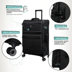 IT Luggage Precursor - Medium Plus (Black) -Travel Luggage Store Precursor Med Black Infographic