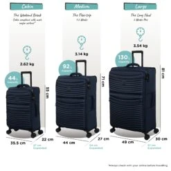 IT Luggage Precursor - Large (Dress Blues) -Travel Luggage Store Precursor set blue dims weights d78fd757 fdf3 4763 b413 f44ceb45057d