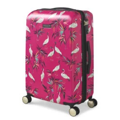 Sara Miller 4 Wheel Medium Suitcase - 67cm -Travel Luggage Store SMH0102 008 Sara Miller Medium 4W Trolley Pink Heron 2 50423.1695399327