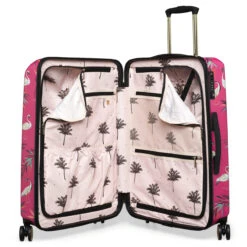 Sara Miller 4 Wheel Medium Suitcase - 67cm -Travel Luggage Store SMH0102 008 Sara Miller Medium 4W Trolley Pink Heron 3 19460.1695399327