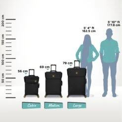 Simultaneous - Medium (Black) -Travel Luggage Store Simulataneous Blk Relative Size 06bd03ff 9abc 449d 8596 ff292b2abbec