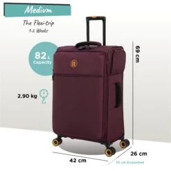 Simultaneous - Medium (French Port) -Travel Luggage Store Simultaneous Med French Port dims weights