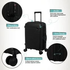 IT Luggage Spontaneous - Cabin (Black) 17 IT Luggage Spontaneous - Cabin (Black) -Travel Luggage Store Spontaneous Cabin Blk Infographic