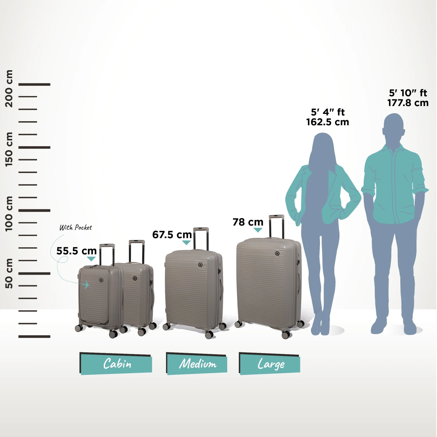 IT Luggage Spontaneous - Medium Plus (Feather Grey) 16 IT Luggage Spontaneous - Medium Plus (Feather Grey) - Image 14