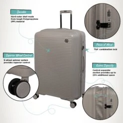 IT Luggage Spontaneous - Large (Feather Grey) -Travel Luggage Store Spontaneous Large Feather Infographic c1495d49 c6a6 4814 8aea 3c7c285f7bd0