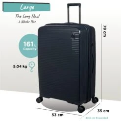 IT Luggage Spontaneous - Large (Blueberry) -Travel Luggage Store Spontaneous Large blueberry dims weights