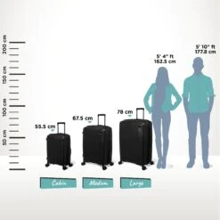 IT Luggage Spontaneous - Cabin (Black) 27 IT Luggage Spontaneous - Cabin (Black) -Travel Luggage Store Spontaneous Set Blk Relative Size b07f146d 1d17 4b5e b84c 106915d5cf13