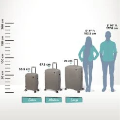 IT Luggage Spontaneous - Cabin (Feather Grey) -Travel Luggage Store Spontaneous Set Feather Relative Size dba37eaa daca 4b24 9ea0 f61ea00dba31