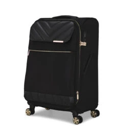 Ted Baker Albany Eco 4 Wheel Medium Suitcase - 69cm -Travel Luggage Store TBW7002 001 Ted Baker Albany Eco Black Medium Case 2 75176.1684486062