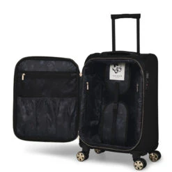 Ted Baker Albany Eco 4 Wheel Cabin Suitcase - 55cm -Travel Luggage Store TBW7003 001 Ted Baker Albany Eco Black Cabin Case 3 09033.1684486093