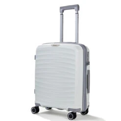 Rock Sunwave 4 Wheel Exp Cabin Suitcase - 54cm -Travel Luggage Store TR 0212 WH S 3 19291.1661262765