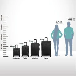 IT Luggage Trinary - Large (Black) -Travel Luggage Store Trinary Relative Size Black 7745eabc 170a 4cde 91fb b86a7f7489d0