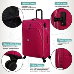 IT Luggage Trinary - Large (Viva Magenta) -Travel Luggage Store Website Infographic Trinary Large Magenta 60c0f2b2 b976 4506 beab edcb01d7c193